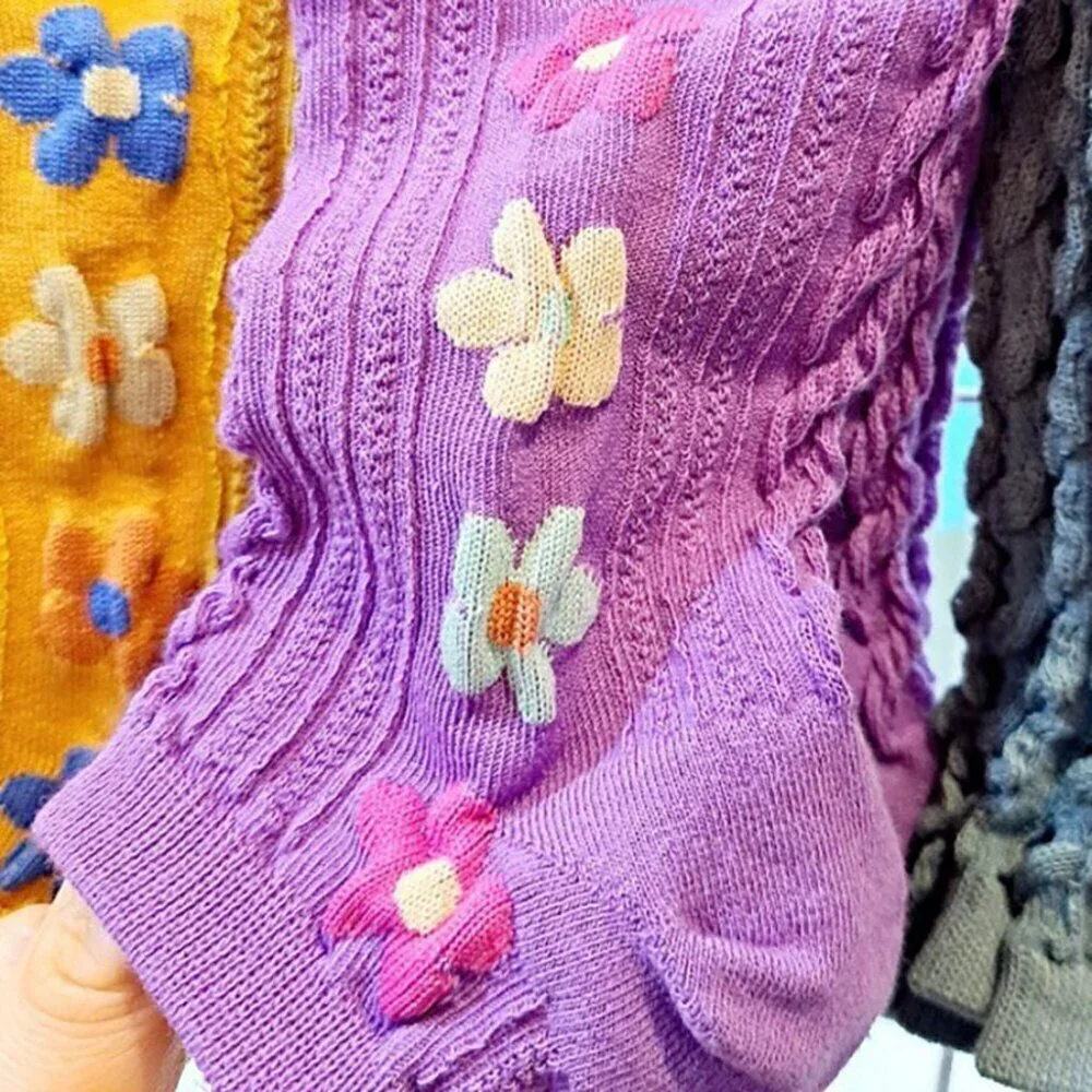 5 pairs of women's flower boat socks simple Japanese style boat socks